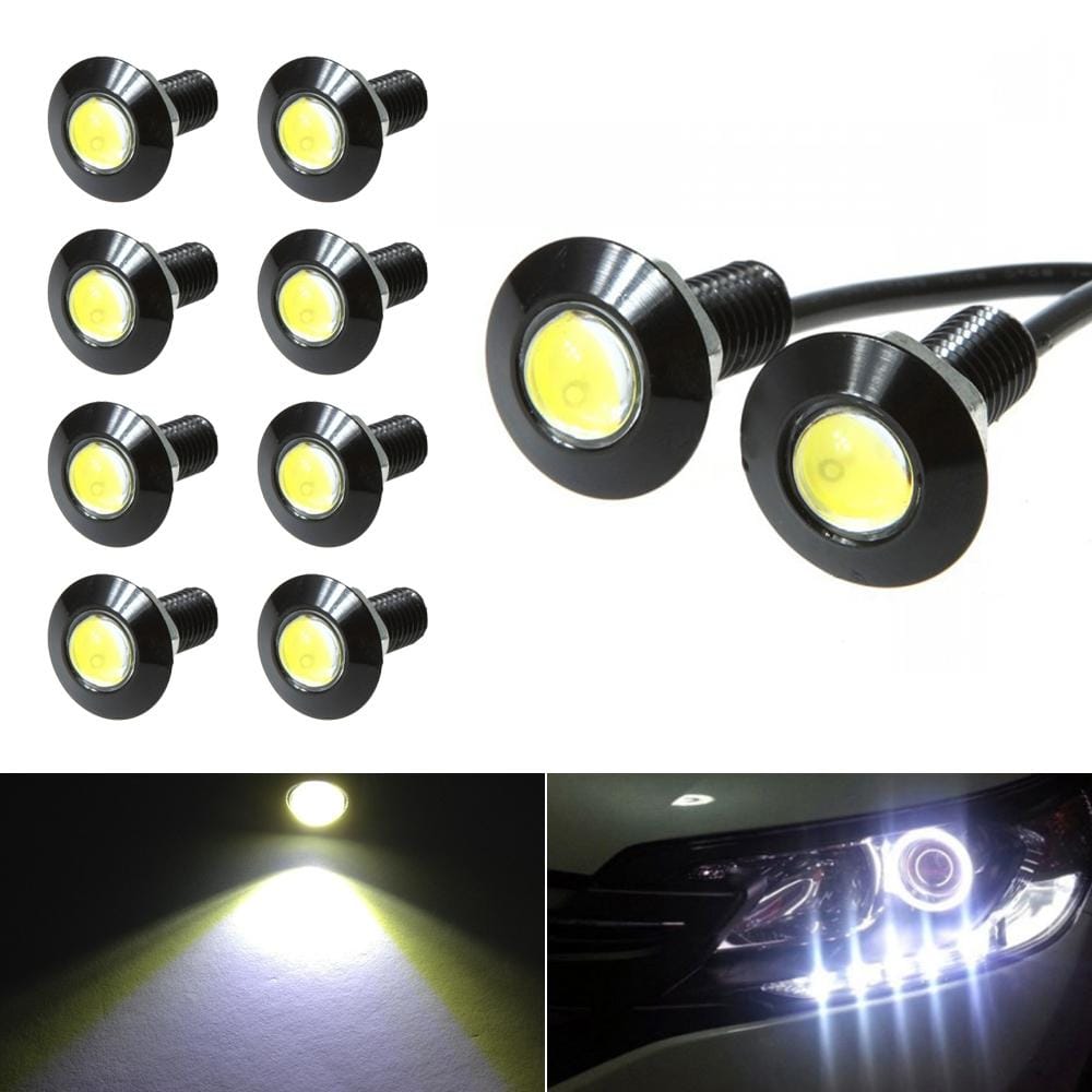 10 PCS 23mm 1.5W DC9-80V Motorcycle Eagle Eye Light Single Lens (White Light)