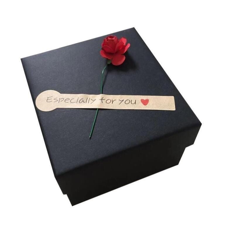 30 PCS Creative Rose Flower Jewelry Box Bracelet Watch Box (Black)