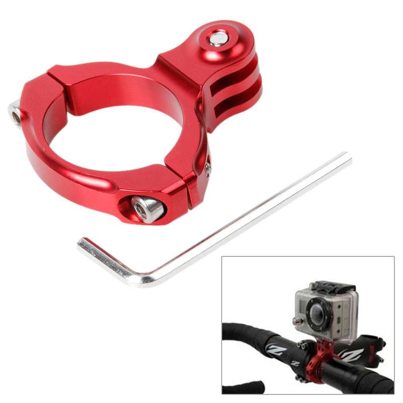 TMC HR87 Bike Aluminum Handle Bar Standard Mount for GoPro HERO6 /5 /5 Session /4 Session /4 /3+ /3 /2 /1, Xiaoyi and Other Action Cameras, Internal Diameter: 31.8mm (Red)