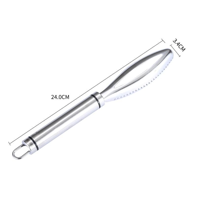 4 PCS Stainless Steel Fish Scale Planer Household Hand-held Fish Scale Remover