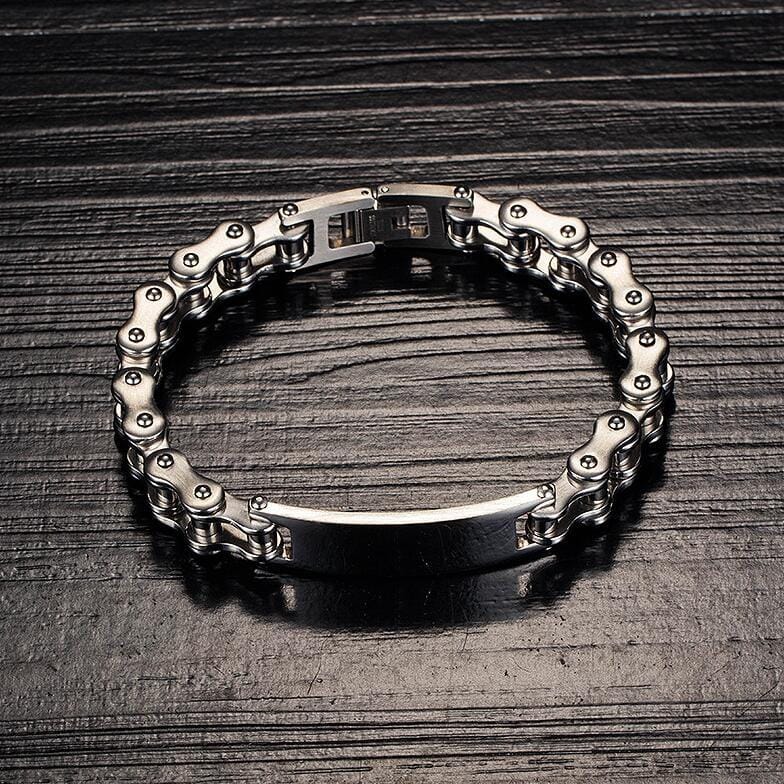 OPK 1087 Men Bracelet Personality Motorcycle Chain, Color:Steel Color