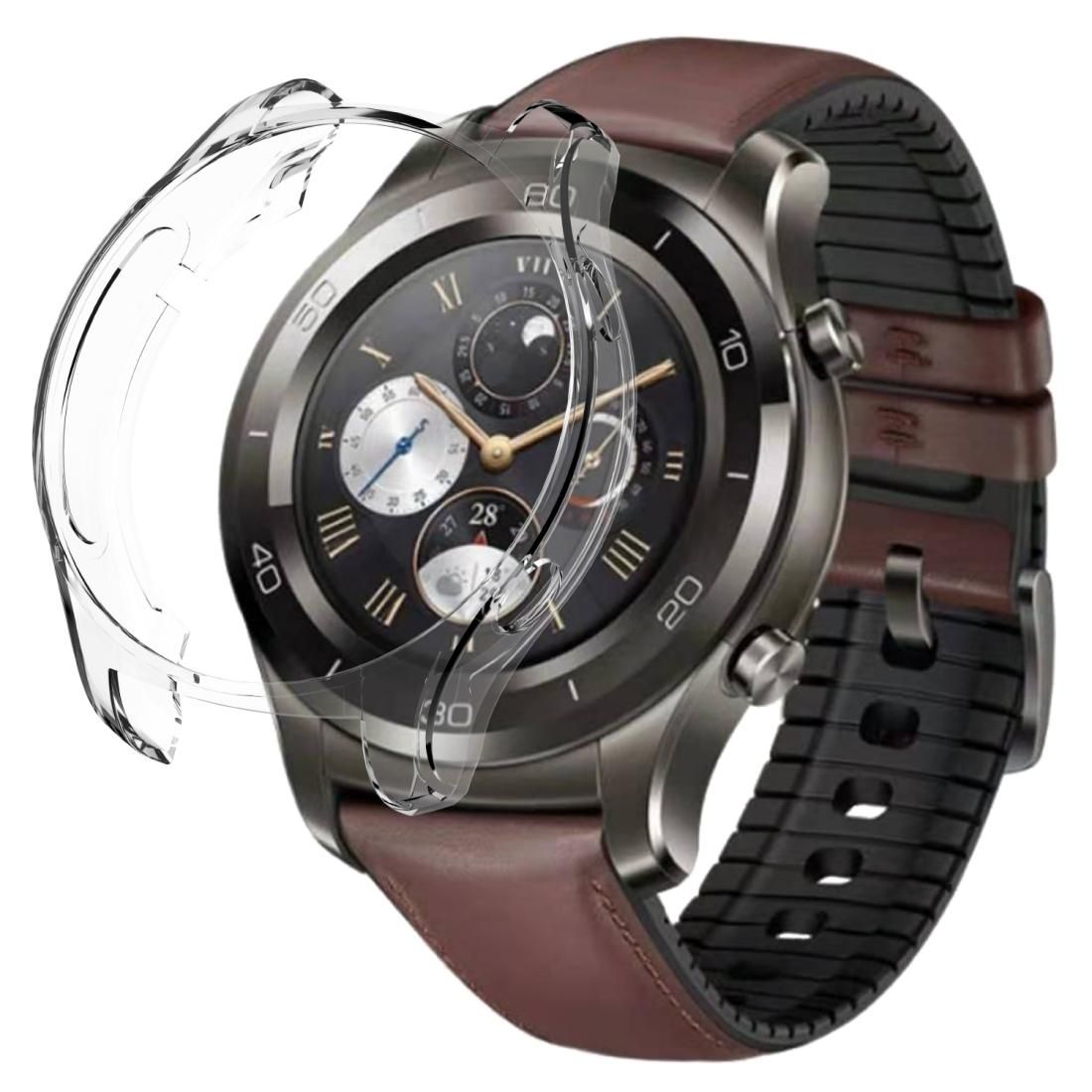 For Huawei Watch 2 Pro Plating TPU Half-package Protective Shell (Transparent)