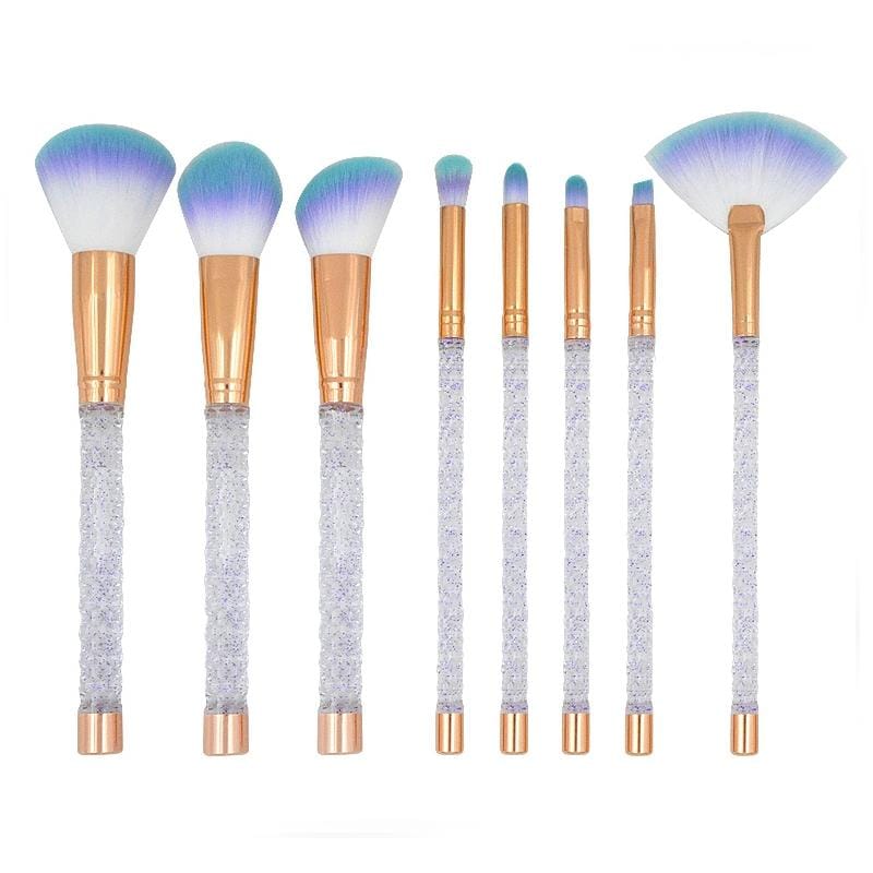 8 in 1 Honeycomb Handle Multi-functional Makeup Brush, Black Handle and Black Brush (Style3)