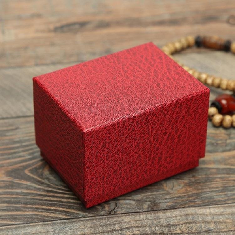 8 PCS Litchi Texture Watch Box Jewelry Gift Box Earring Necklace Jewelry Watch Packaging Box, Color:Red