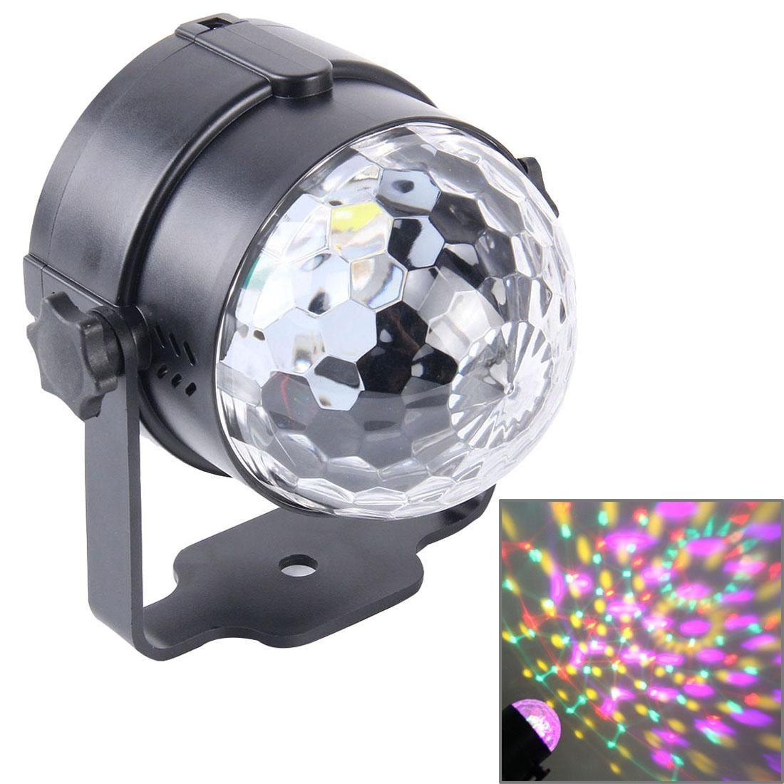 5V 3W Colorful Car Decoration DJ Light Laser Light Atmosphere Light Star Music Light Lamp with 3 RGB LED Lights