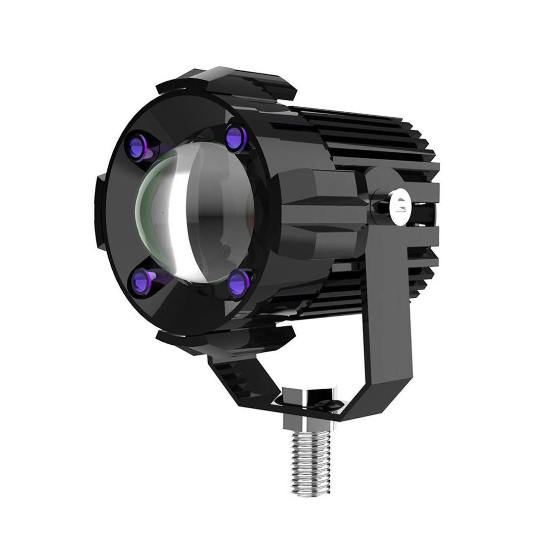 2 PCS DC9-36V / 15W / 6000K / 3000K / 2000LM Motorcycles Double Color Headlights