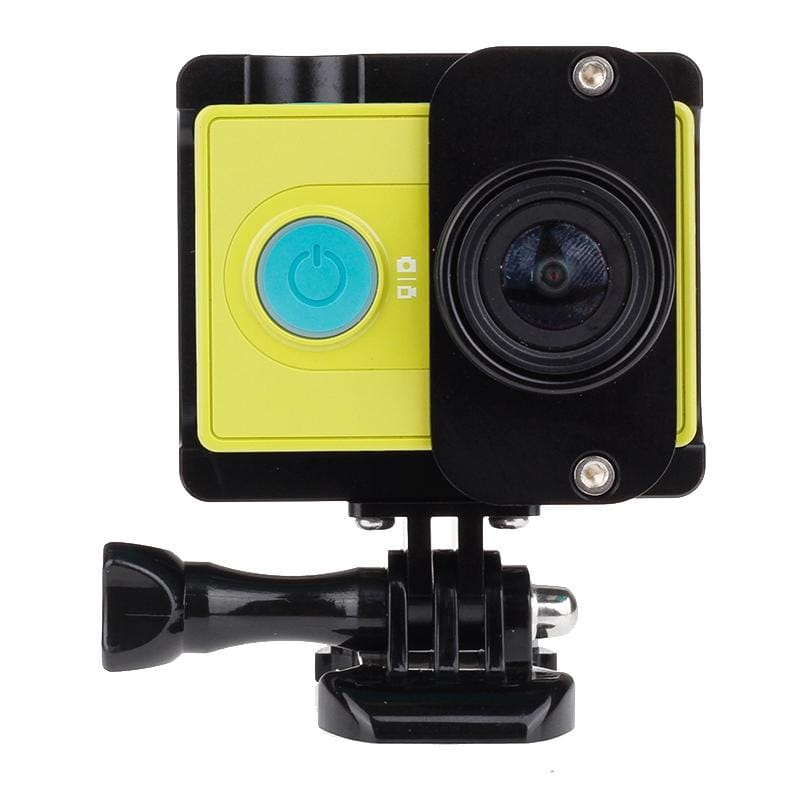 XM40 Lightweight CNC Aluminum Frame Mount Housing with Aluminum Lens Cover for XiaoMi Xiaoyi Sport Camera (Black)