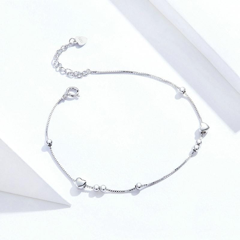 Five-pointed Star Ball Bracelet S925 Sterling Silver Platinum Plated Bracelet