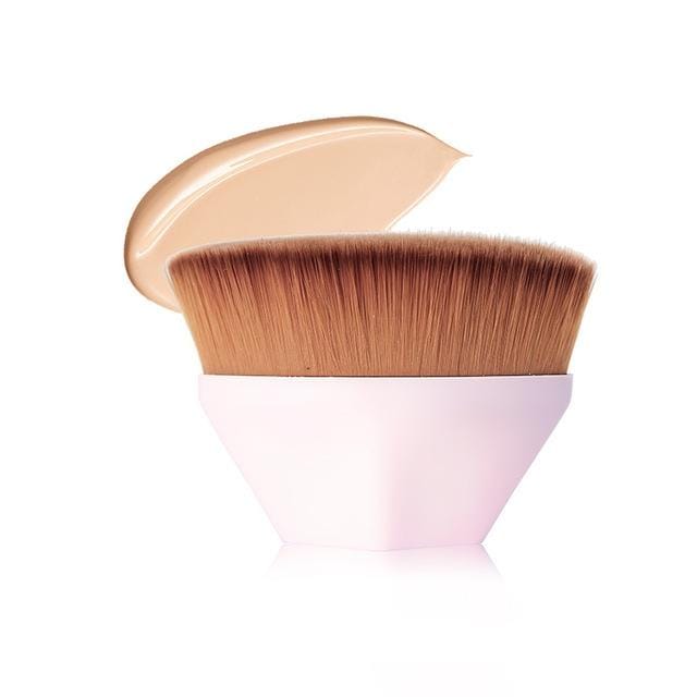 Petal Foundation Brush BB Cream Makeup Brushes Loose Powder Brush Flat Kit Pincel Maquiagem (Pink)