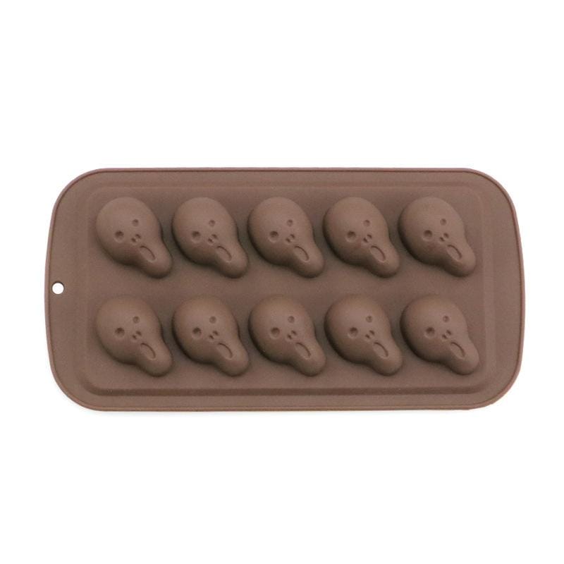 3 PCS Halloween Cartoon Baking Set Chocolate Mold (Skull)