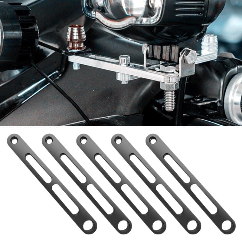 5 PCS Motorcycle Parts Expansion Bracket Lighting Crossbar Spotlight Mirror Mount Multi-function Motorcycle Mobile Phone Strip Bracket (Grey)