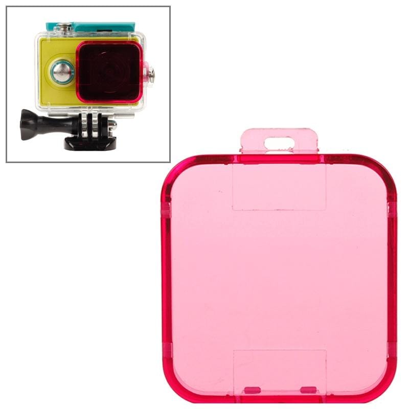 Snap-on Dive Filter Housing for Xiaomi Xiaoyi Sport Camera (Magenta)