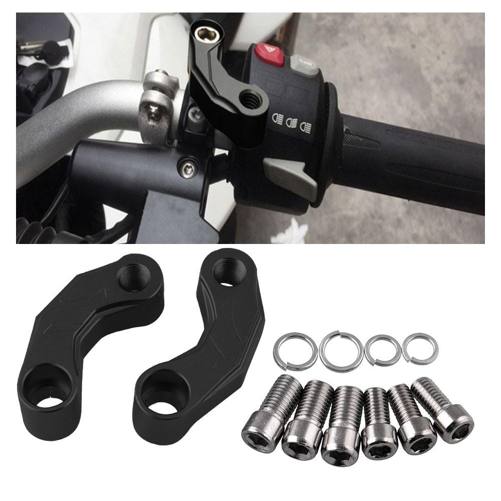 MB-MH029 Motorcycle Mirrors Riser Extension Brackets Adapter for BMW R1200GS LC (Black)
