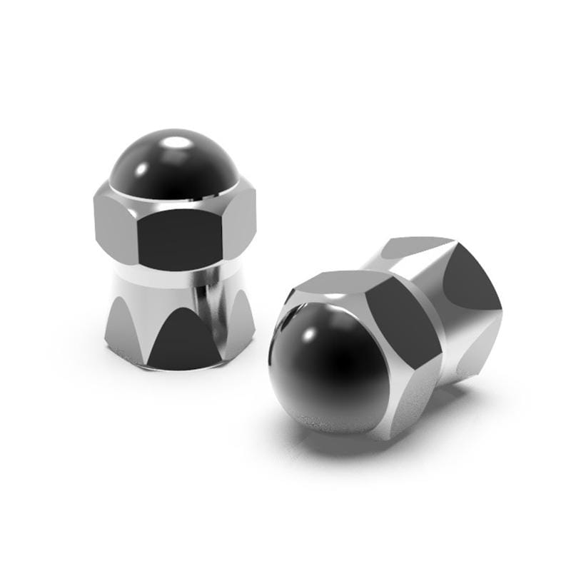 2 PCS Motorcycles Gas Cap Mouthpiece Cover Tire Cap Tire Valve Caps (Silver)