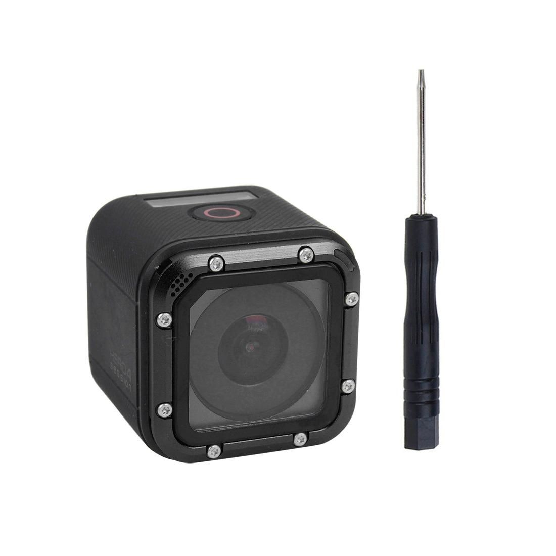Aluminum Frame Lens Replacement Kit for GoPro HERO 4 Session (Black)