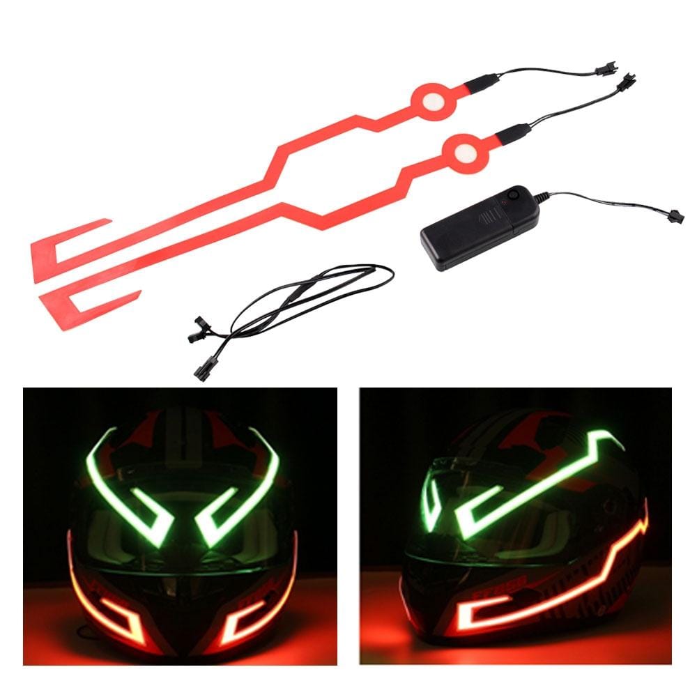 MB-MHL002 Motorcycle Modification Accessories Universal Pasteable Helmet Light Strip (Red)