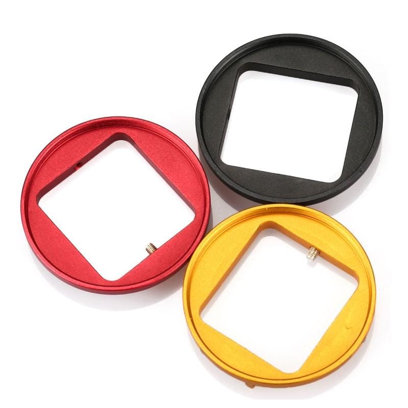 52mm UV Lens Filter Adapter Ring for GoPro HERO 4 / 3+ Rig Cage Case Mount (Red)