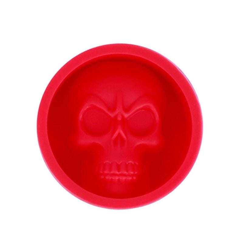 Kitchen Ice Box Food Grade Silicone Skull Ice Lattice Creative Whiskey Ice Ball Ice Mould (Green)