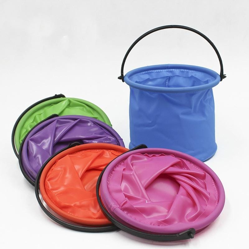 10 PCS No Compartment Folding Art Painting Bucket Pen Washing Bucket Random Colour