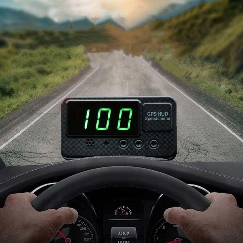 Kingneed C60S 3inch Car HUD Head-up Display Car Universal GPS Satellite Speedometer Speeding Alarm Speeding Alarm / GPS Satellite Speed Measurement (Black)