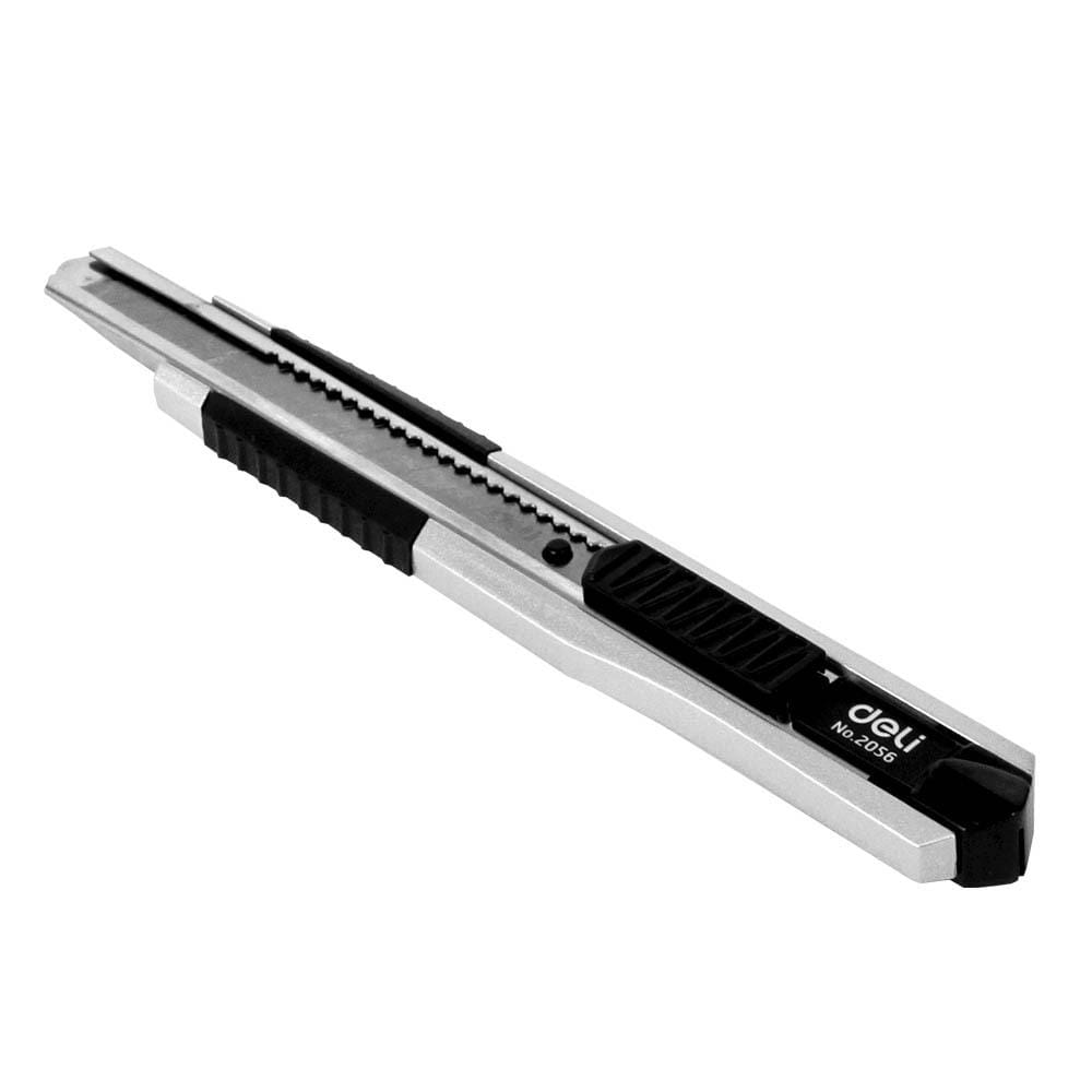 3 PCS Deli 2056 Small Utility Knife Zinc Alloy Knife Shell Small Paper Cutter High Carbon Steel Sharper