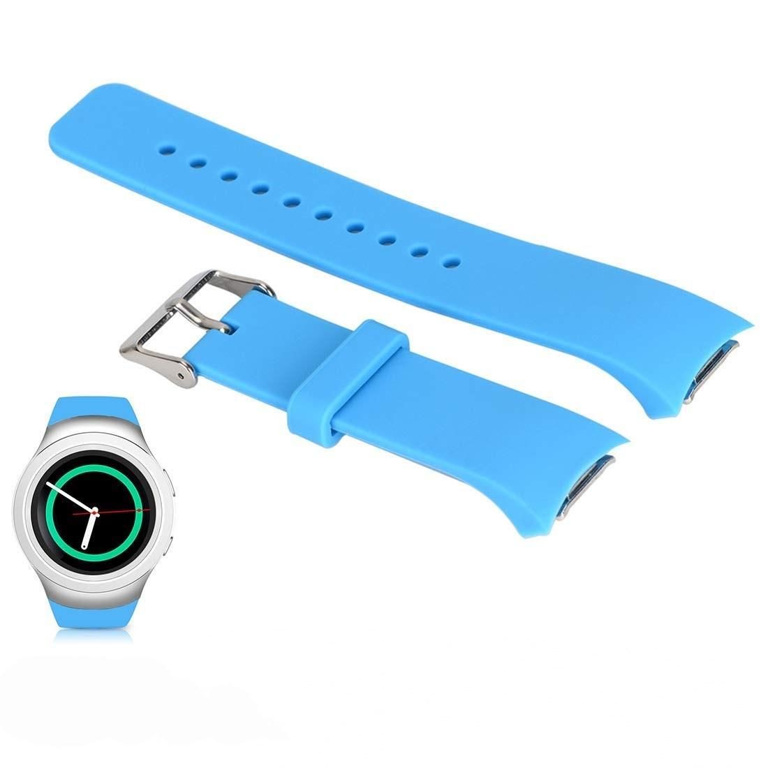 Solid Color Wrist Strap Watch Band for Galaxy Gear S2 R720 (Sky Blue)