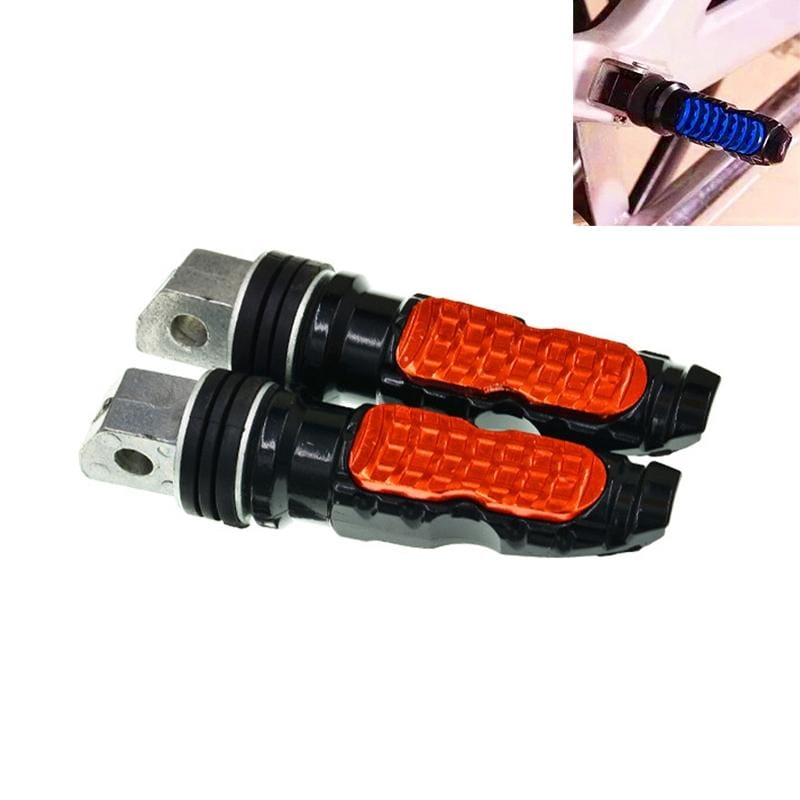Universal Motor Bike Footpegs Foot Rests Rear Pedals Set Motorcycle Modification Accessories (Orange)