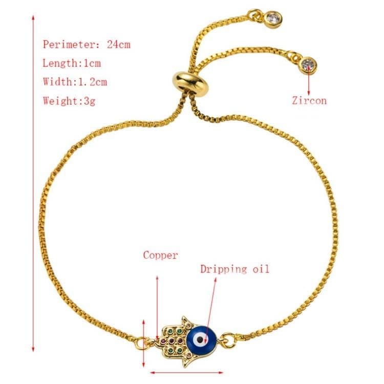 Women Fashion Cross Eye Bracelet Adjustable Rainbow Bracelet, Style:E273 Cross