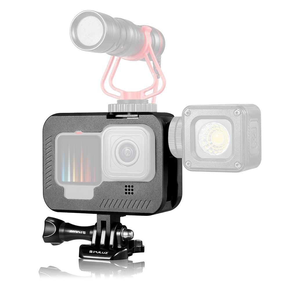 PULUZ for GoPro HERO9 Black Metal Border Frame Mount Protective Case with Buckle Basic Mount & Screw (Black)