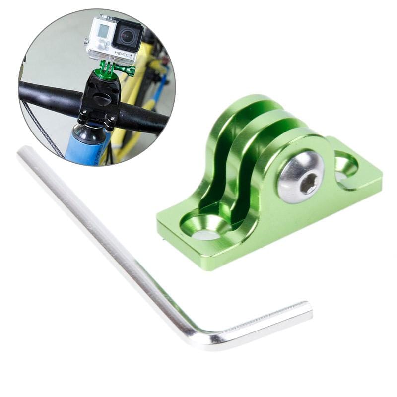 TMC HR143 Adapter Mount for GoPro  NEW HERO /HERO6   /5 /5 Session /4 Session /4 /3+ /3 /2 /1, Xiaoyi and Other Action Cameras (Green)