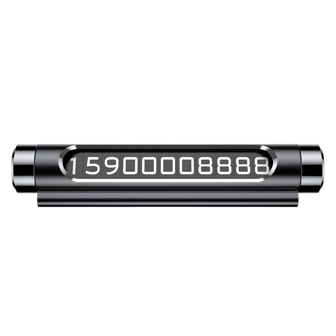 Baseus All-metal Car Temporary Parking Number Plate Parking Card, Double Number Version (Black)
