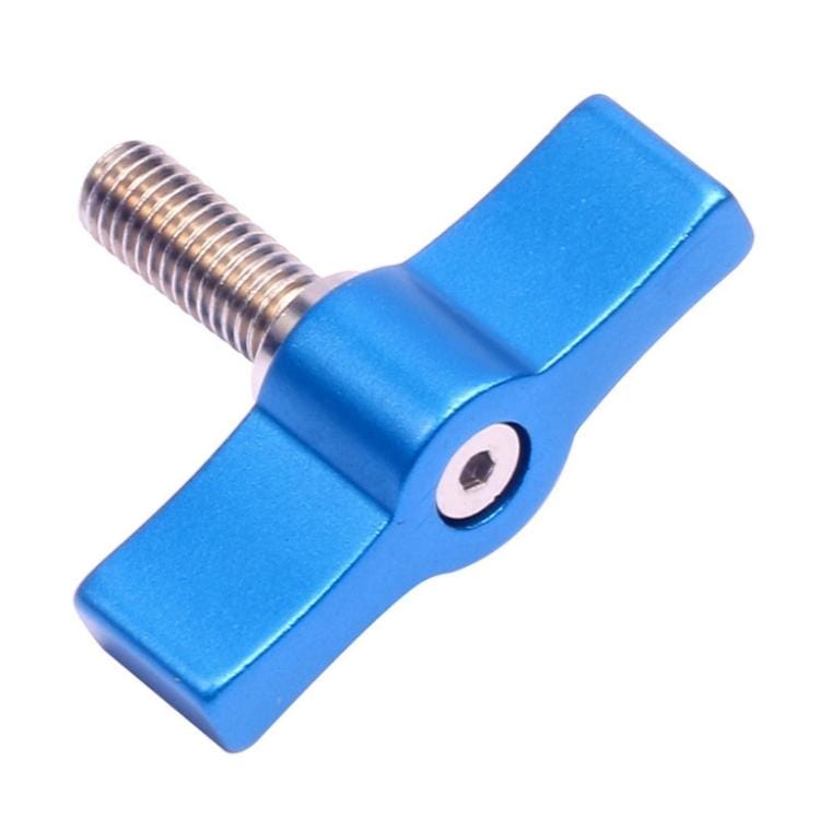 10PCS T-shaped Screw Multi-directional Adjustment Hand Screw Aluminum Alloy Handle Screw, Specification:M4 (Blue)