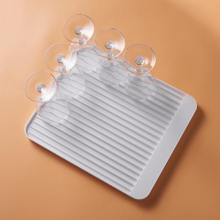 Simple Non-slip Diatom Mud Cup Drain Tray Storage Filter (Gray)
