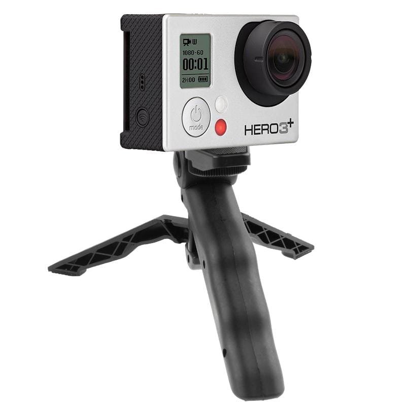 Portable Folding Desktop Stand Rotation Tripod for GoPro (Black)