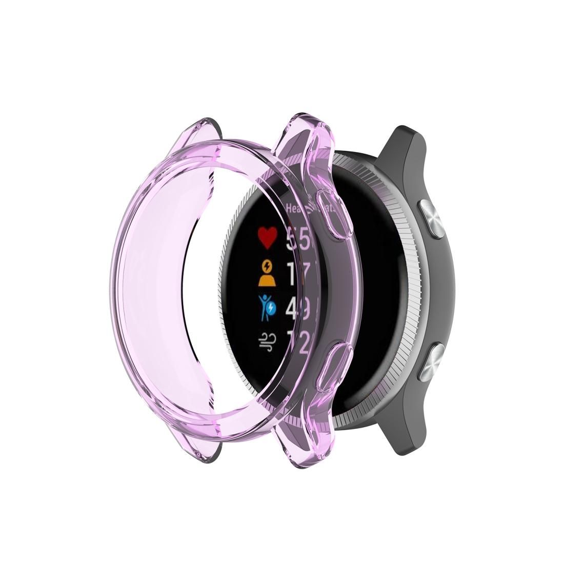 For Garmin Venu TPU Wrapped Empty Half Case Watch Case (Transparent Purple)