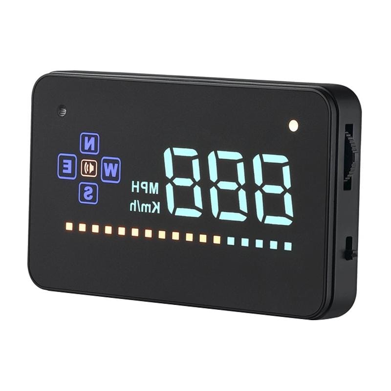 A2 HUD 3.5 inch HD GPS Car Head Up Display, Speed & Over Speed Alarm, Compass, Freely Switch Between Kilometers and Miles (Black)