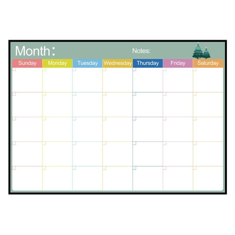 Magnetic Monthly Planner Refrigerator Magnet PET Magnetic Soft Whiteboard, Size: 29.7cm x 42cm (Blue)