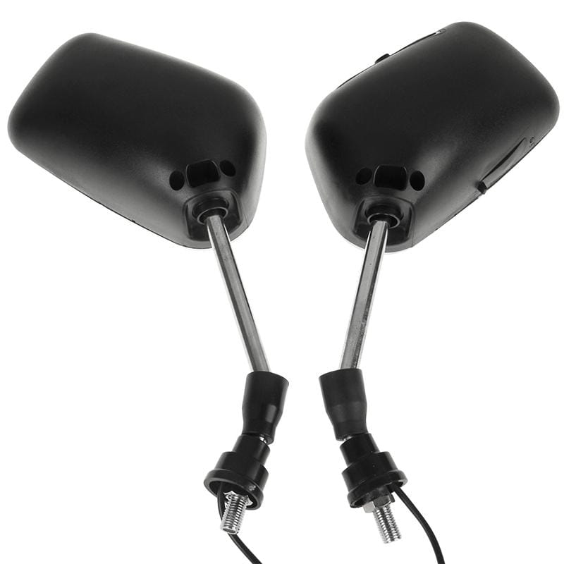 Motorcycle MP3 Player Rearview Mirror Speaker with FM Radio & Remote Control, Support SD / MMC Card (Black)