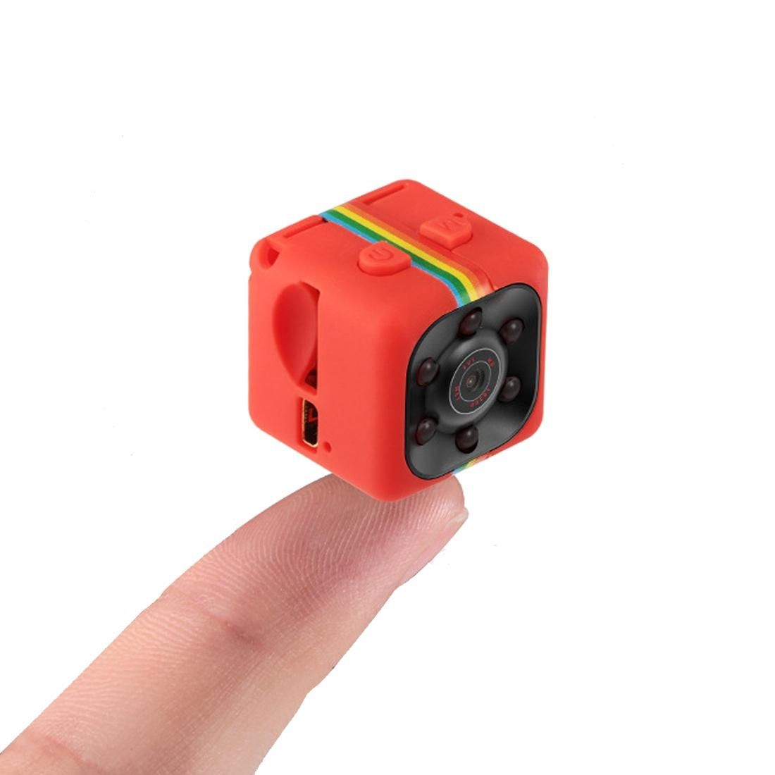 SQ11 Mini DV HD 1080P 2MP Sport Recorder Camera with Holder, Support Monitor Detection & IR Night Vision & TF Card (Red)