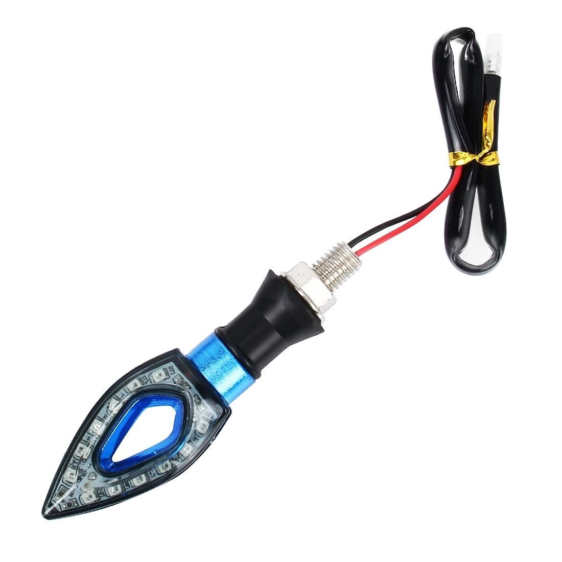 4 PCS Rhombus Shape DC 12V Motorcycle 12-LED Yellow Light Turn Signal Indicator Blinker Light
