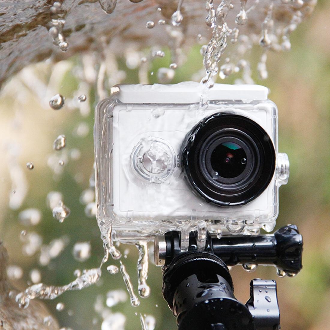 Original Waterproof Cap Case Covers Diving 40M Protective Housing for Xiaomi Yi Xiaoyi Sport Action Camera (White)