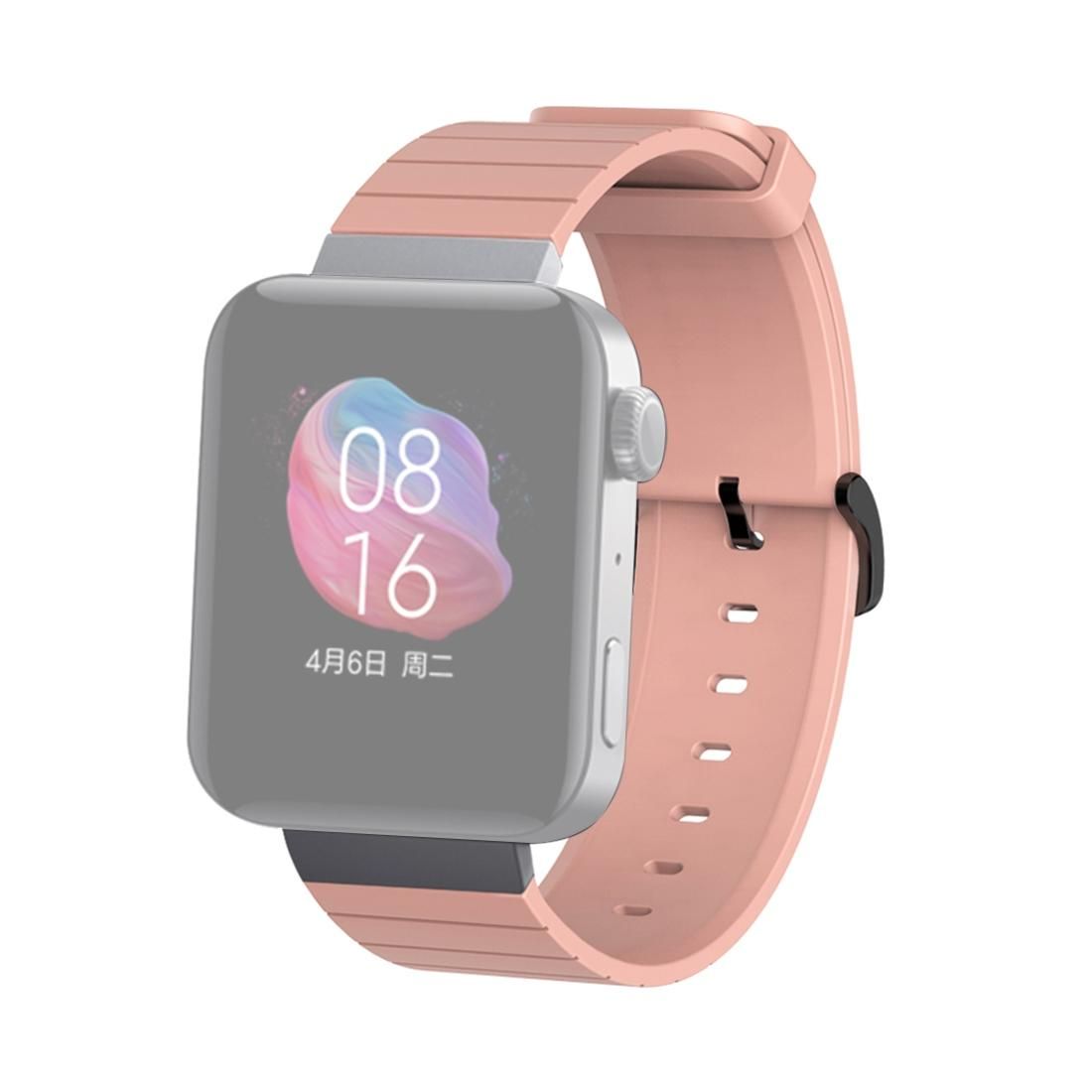 For Xiaomi Smart Watch Silicone Watchband Replacement Wrist Strap (Pink)