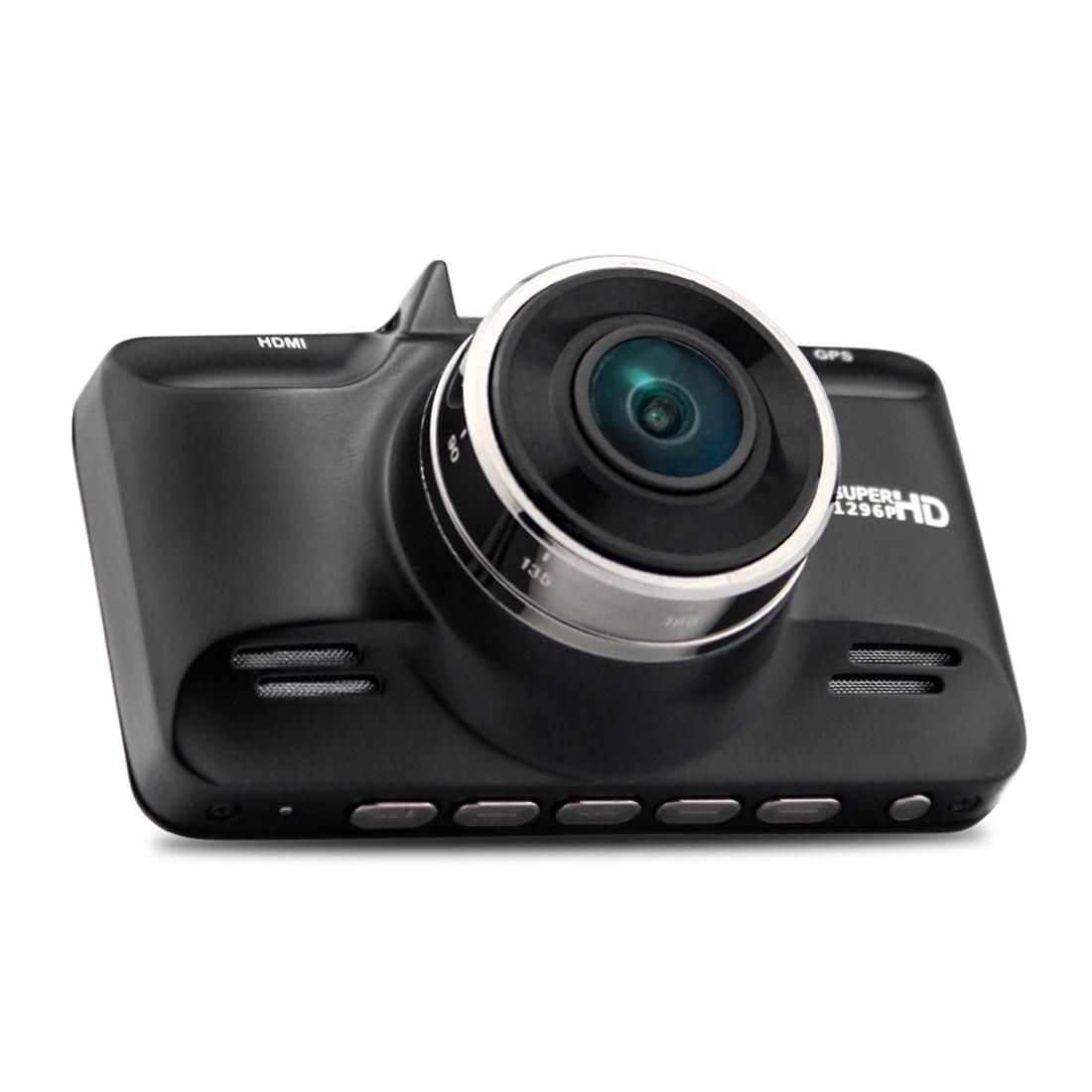 GS98C Car DVR Camera 2.7 inch LCD Screen HD 2304 x 1296P 170 Degree Wide Angle Viewing, Support Motion Detection / TF Card / G-Sensor / HDMI (Black)