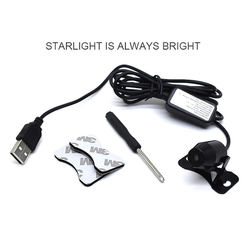 5V Roof Ceiling Decoration Car Red Light Star Night Lights Atmosphere Meteor Lamp Projector, Constantly Bright