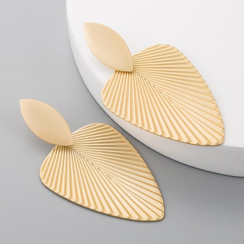 3 Pairs Autumn And Winter Golden Leaf Earrings Female Leaf Metal Gold Earrings