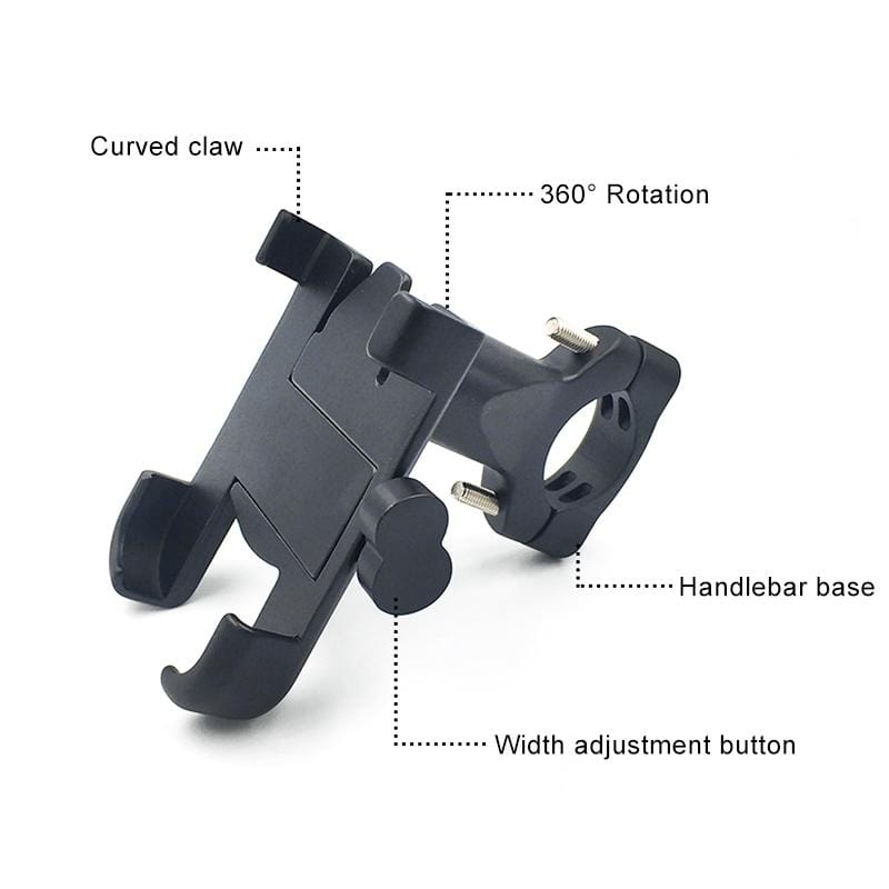 Motorcycle Handlebar Aluminum Alloy Phone Bracket, Suitable for 60-100mm Device (Red)