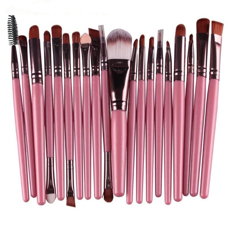 20 in 1 Plastic Handle Soft Head Foundation Eye Lip Multi-function Brush Makeup Tools (Style3)