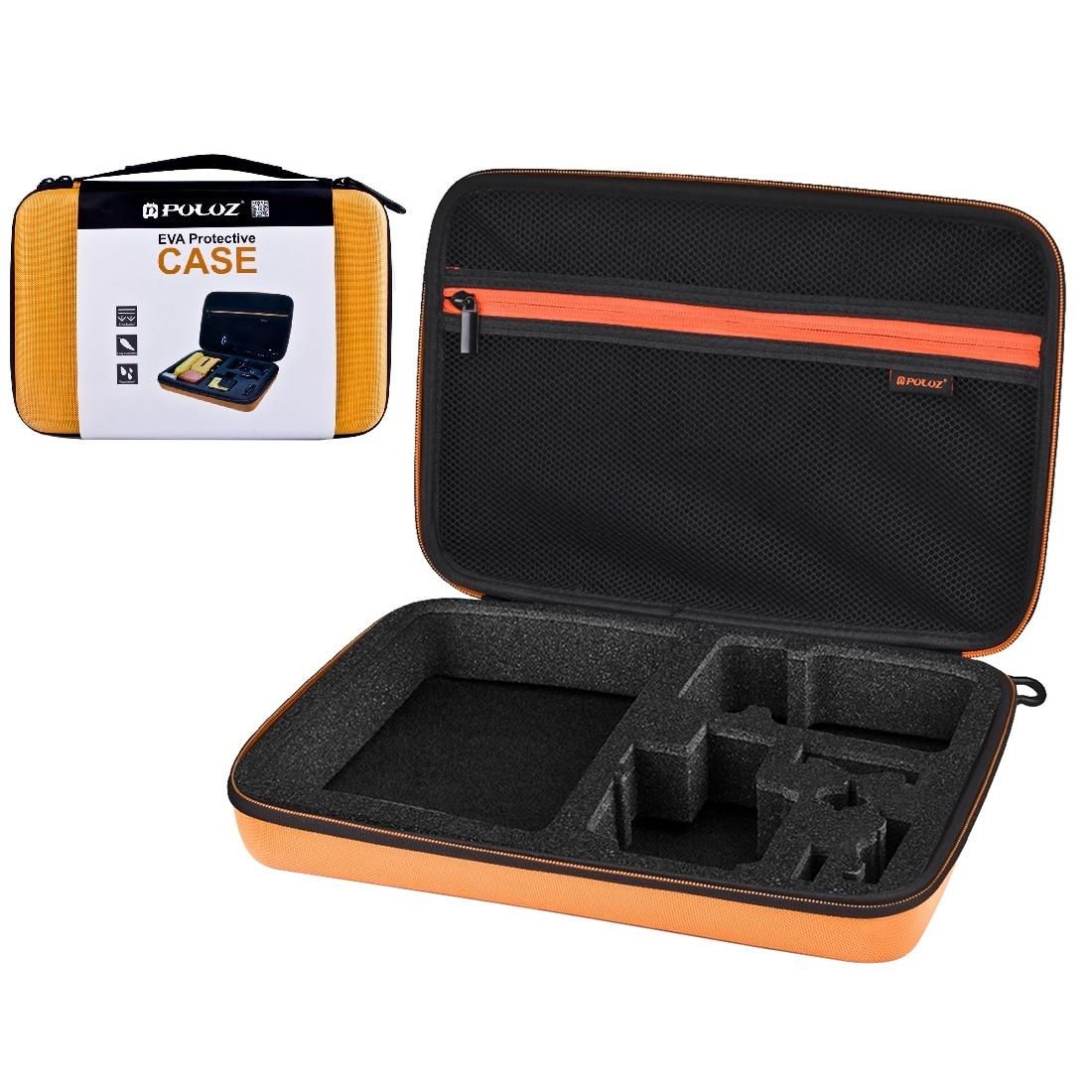 PULUZ Waterproof Carrying and Travel Case for GoPro HERO6 /5 /4 Session /4 /3+ /3 /2 /1, Puluz U6000 and other Sport Cameras Accessories, Large Size: 32cm x 22cm x 7cm (Orange)