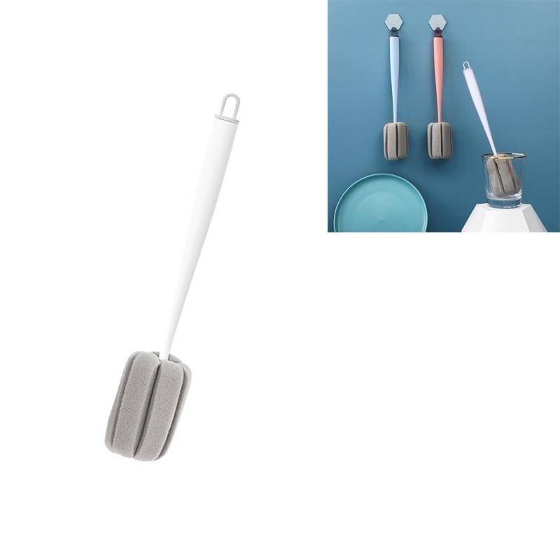 Vertical Simple Hanging Sponge Cup Brush Household Milk Bottle Cleaning Brush (Blue)