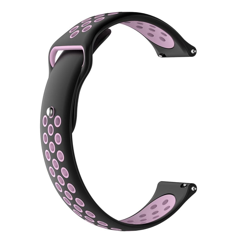 For Garmin Fenix Chronos Two-colors Replacement Wrist Strap Watchband (Black Pink)
